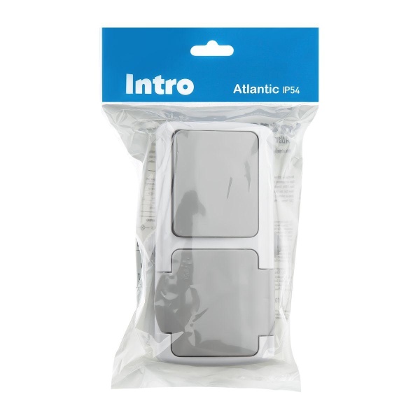 Блок розетка-выключатель ЭРА Intro Atlantic IP54 16/10A 250V с крышкой 5-701-03 Б0050947 Блок розетка-выключатель ЭРА Intro Atlantic IP54 16/10A 250V с крышкой 5-701-03 Б0050947