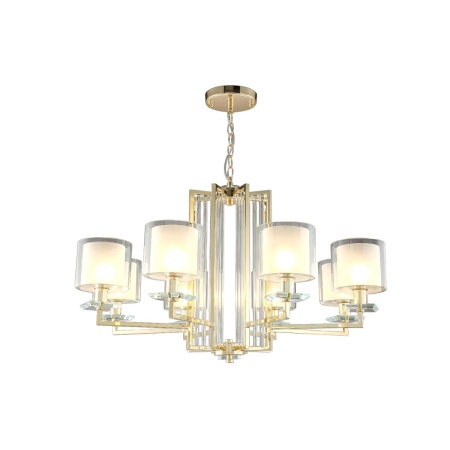 Подвесная люстра Crystal Lux Nicolas SP-PL8 Gold/White