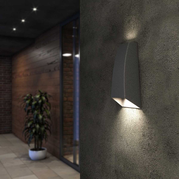 Уличный настенный светодиодный светильник Elektrostandard Forw 1016 Techno серый a057010