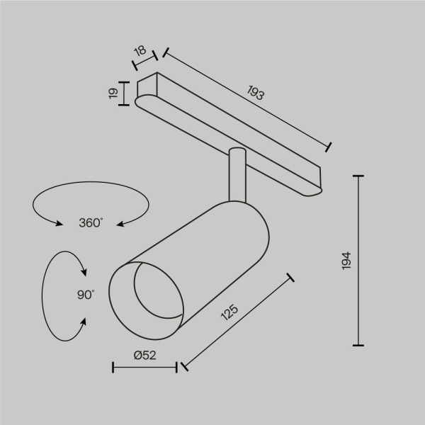 Трековый светодиодный светильник Maytoni Technical Magnetic Exility Focus Led TR032-2-12W3K-M-BW