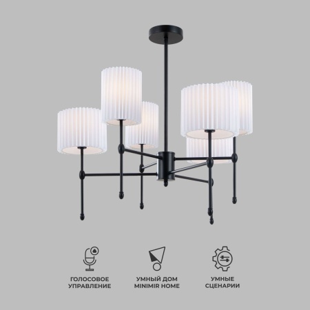 Подвесная люстра Eurosvet Notturno 60162/6 черный Smart