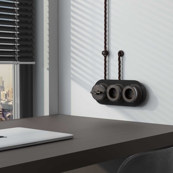 Изолятор Werkel Vintage мокко матовый (100шт) W6433414 4690389202841