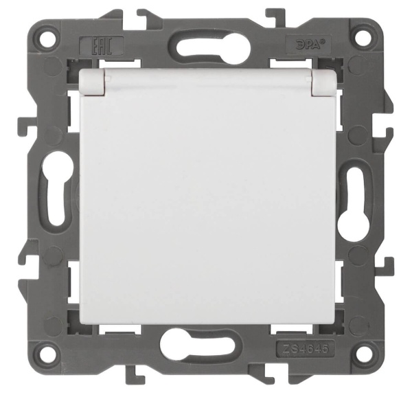 Розетка ЭРА Elegance 2P E Schuko со шторками с крышкой 16A 250V 14-2103-01 Б0034278 Розетка ЭРА Elegance 2P E Schuko со шторками с крышкой 16A 250V 14-2103-01 Б0034278