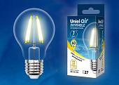 Лампа светодиодная филаментная (UL-00002872) E27 7W 3000K LED-A60-7W/WW/E27/CL/DIM GLA01TR