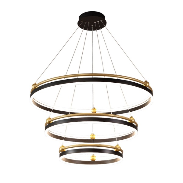 Подвесная светодиодная люстра Crystal Lux FERNANDO SP158W LED BLACK/GOLD