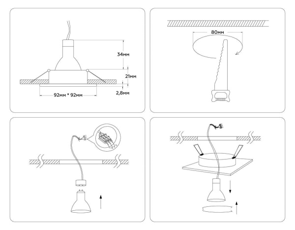 Встраиваемый светильник Ambrella light Techno Spot Standard Tech A8927 Встраиваемый светильник Ambrella light Techno Spot Standard Tech A8927