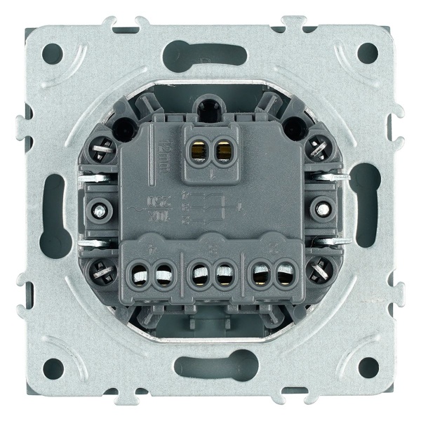 Выключатель 3-клавишный (механизм), Stekker, 250В, 10А Эмили, RSW10-5108-09, антрацит, soft touch 49922