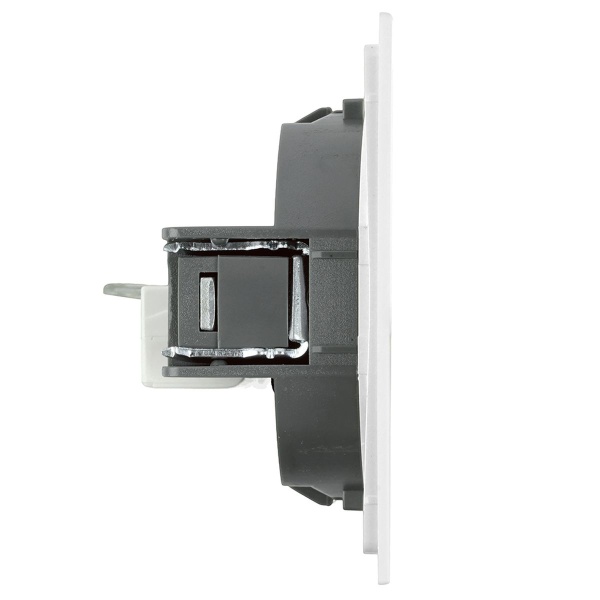 Розетка компьютерная 1-местная RJ-45 (механизм) Stekker Мия RST00-3117-01 белая магнолия 50436
