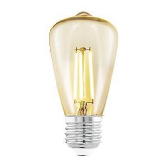 Лампа светодиодная филаментная E27 3,5W 2200К янтарь 11553