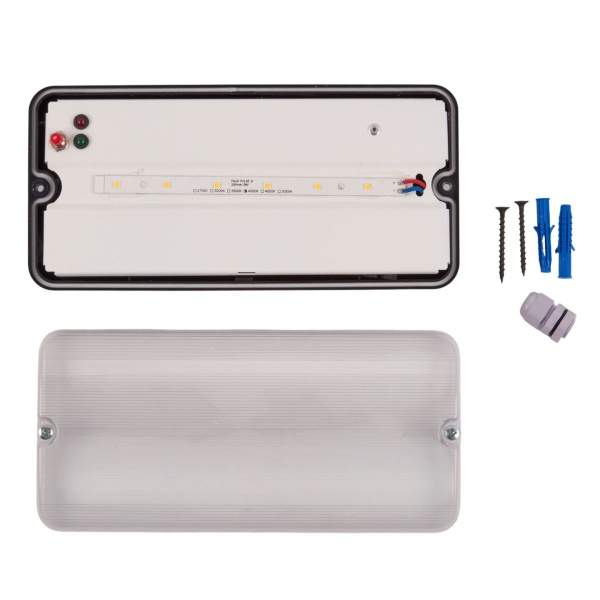 Светильник пылевлагозащищенный Uniel ULW-K25B 6W/4000K/EMG IP65 BLACK