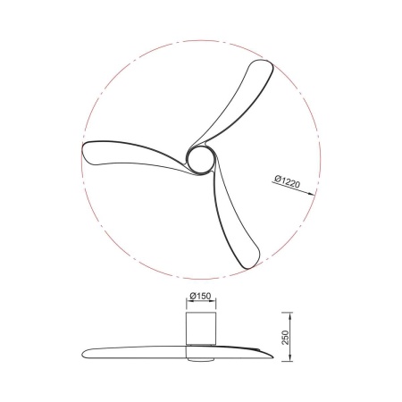 Люстра-вентилятор Mantra NEMO M 9046