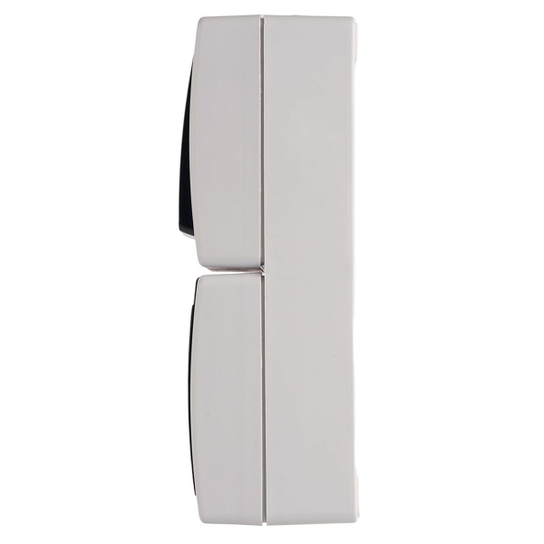 Блок вертикальный: розетка 1-местная с/з + выключатель 2-клавишный STEKKER, PST16-11-54/10-121-54, серый/графит 49726