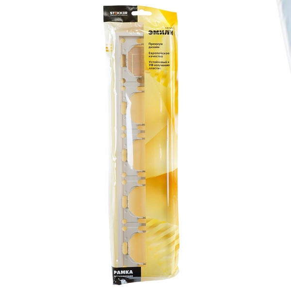 Рамка Stekker, PFR00-5005-08 5-местная Эмили, кашемир, soft touch 49914