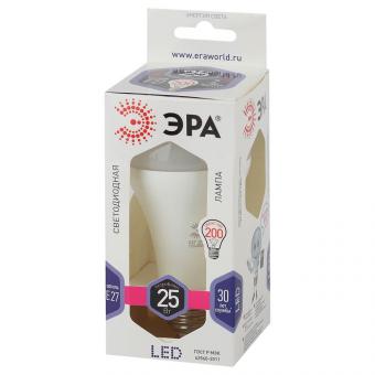 Лампа светодиодная ЭРА E27 25W 6000K матовая LED A65-25W-860-E27