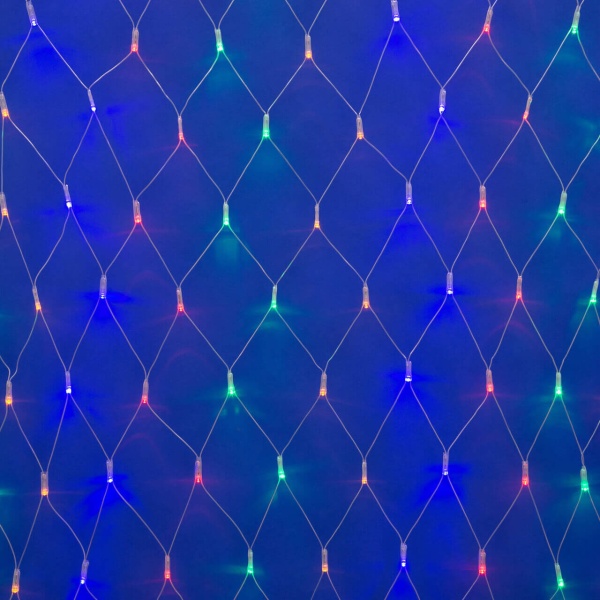 Светодиодная гирлянда Uniel сетка 220V разноцветный ULD-N1515-96/STK Multi IP44 UL-00007218