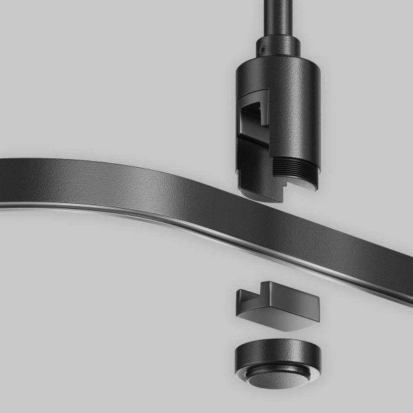 Радиусный коннектор для шинопровода Flarity черный Maytoni Technical FLARITY Accessories for tracks Flarity TRX154-RC80-B