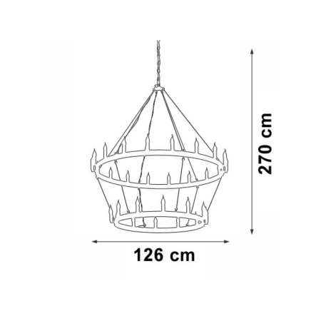 Подвесная люстра Vitaluce V1837-8/18+12