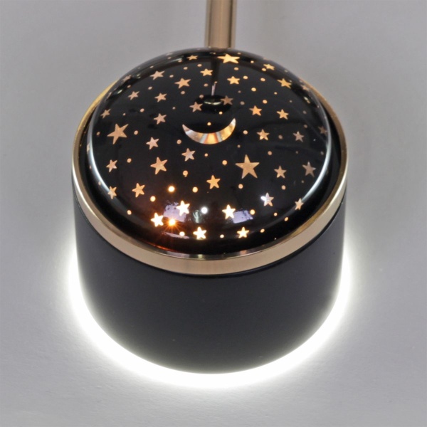 Потолочная светодиодная люстра Reluce 13289-4.3-08 Чёрный+Золотой хром