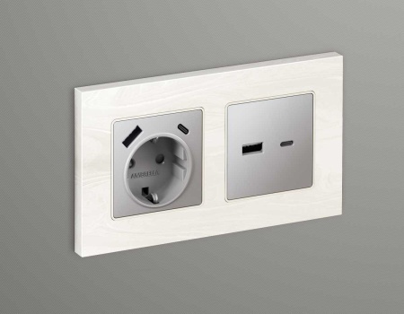 Лицевая панель розетки AMBRELLA VOLT AP5110