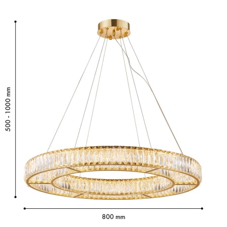 Подвесная светодиодная люстра Favourite Gloriole 4780-8P