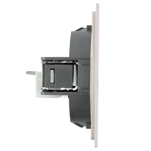 Розетка компьютерная 1-местная RJ-45 (механизм) Stekker Мия RST00-3117-08 пудровый жемчуг 50480