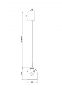 Подвесной светодиодный светильник Freya Fume FR5399PL-L4BS1