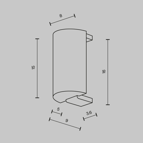 Заглушка торцевая для шинопровода Flarity, 1 шт., черный Maytoni Technical FLARITY Accessories for tracks Flarity TRA154EC-B