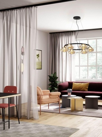 Подвесная светодиодная люстра Milosh Tendence 0702CL-6BK