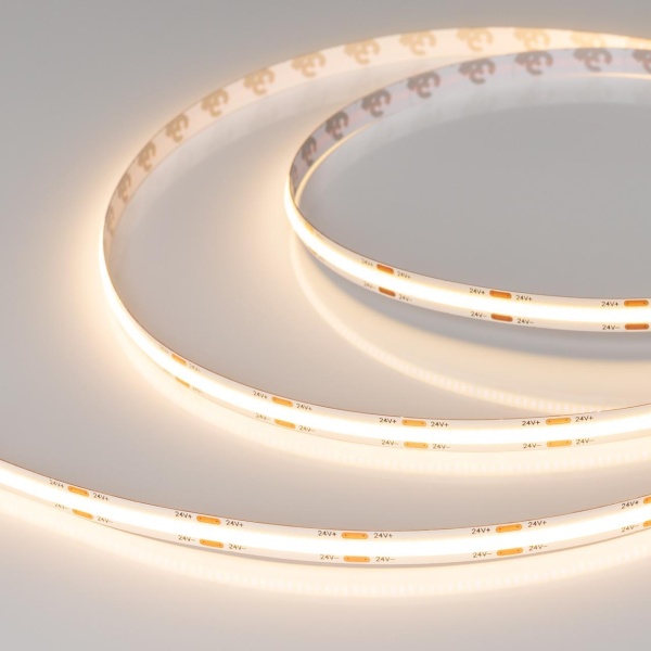 Светодиодная лента Arlight COB-X544-8mm 24V Warm3000 11,5W/m 544LED/m CSP теплый белый 5M 031900(3)