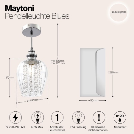 Подвесной светильник Maytoni Blues MOD044-PL-01-N