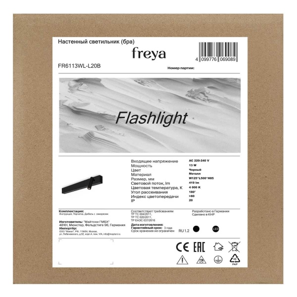 Настенный светильник Freya Фонарь / Flashlight FR6113WL-L20B