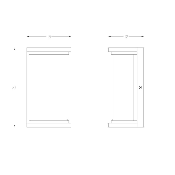 Уличный настенный светодиодный светильник Arte Lamp Atlantis A2313AL-1BK