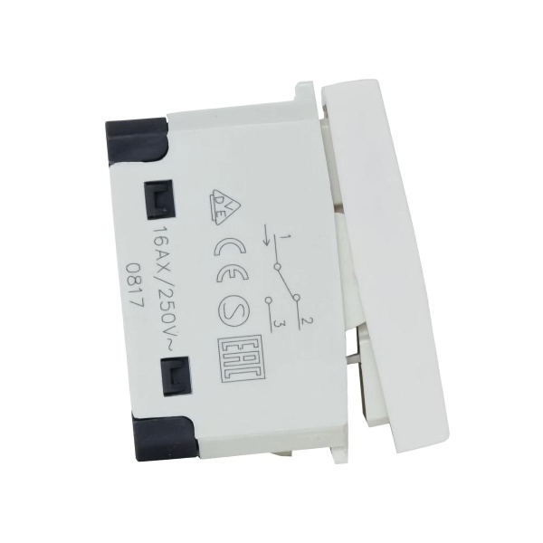 Переключатель LK Studio с двух мест 45х22,5мм (схема 6) 16 A, 250 B (белый) LK45 850204-1