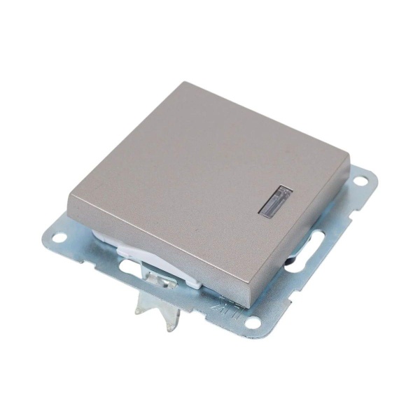 Переключатель одноклавишный LK Studio LK80 c подсветкой шампань 840406-1 Переключатель одноклавишный LK Studio LK80 c подсветкой шампань 840406-1