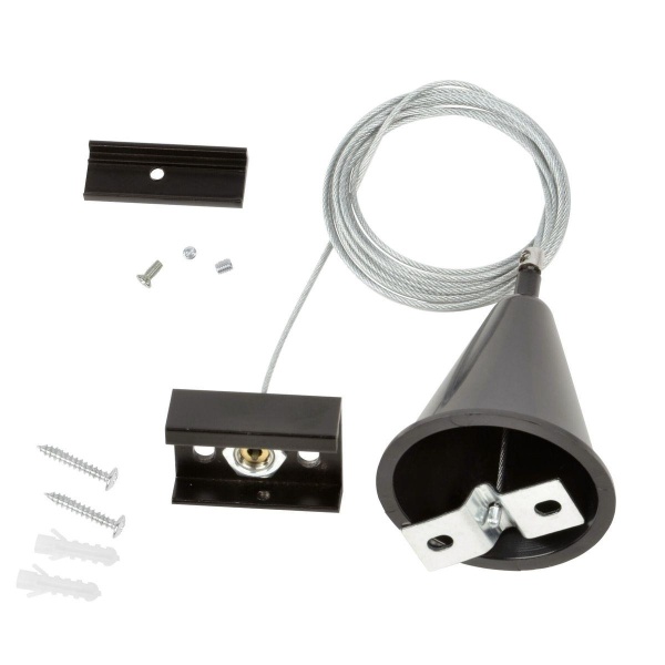 Набор для подвесного монтажа шинопроводов Uniel UFB-H41 Black 1 Polybag UL-00003666