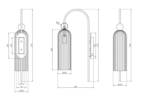 Бра Maytoni Antic MOD302WL-01GR