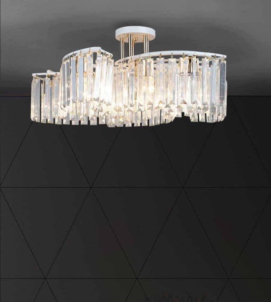 Потолочная люстра Seven Fires Iveya WD3549/10C-WT-FGD-CL