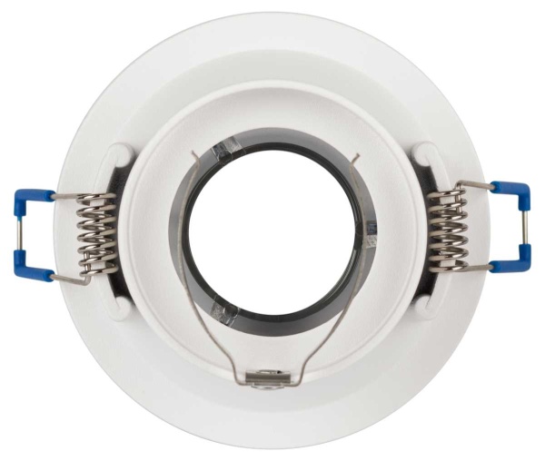 Светильник встраиваемый декоративный ЭРА KL103 WH/CH под лампу MR16 GU5.3 белый/хром Б0056353