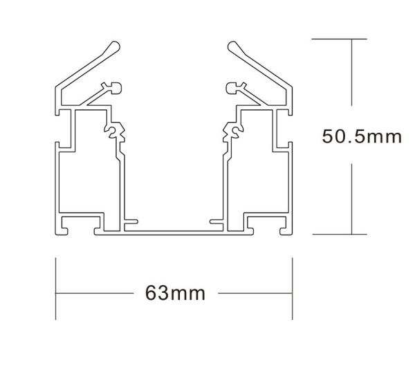Шинопровод Crystal Lux CLT 0.135 01 L2000 BL
