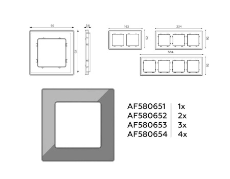 Рамка AMBRELLA VOLT AF580654