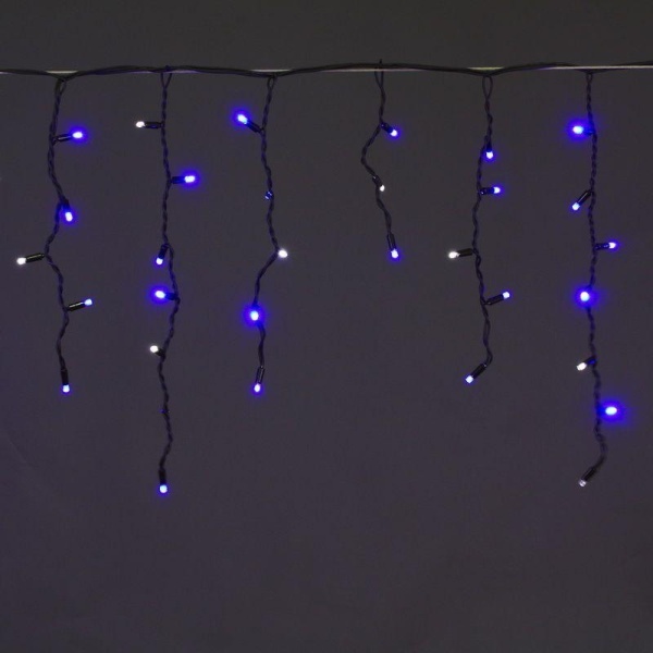 Cветодиодная гирлянда Sneha бахрома 230V синий/белый мерцающий A-057A BL/W FLASH