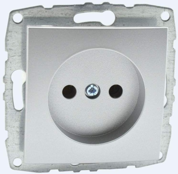 Розетка 2К Mono Electric Despina/ Larissa 16A 250V винтовое подключение серебро 500-002122-116 Розетка 2К Mono Electric Despina/ Larissa 16A 250V винтовое подключение серебро 500-002122-116